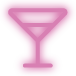 Icon of a martini glass - glowing like a neon sign